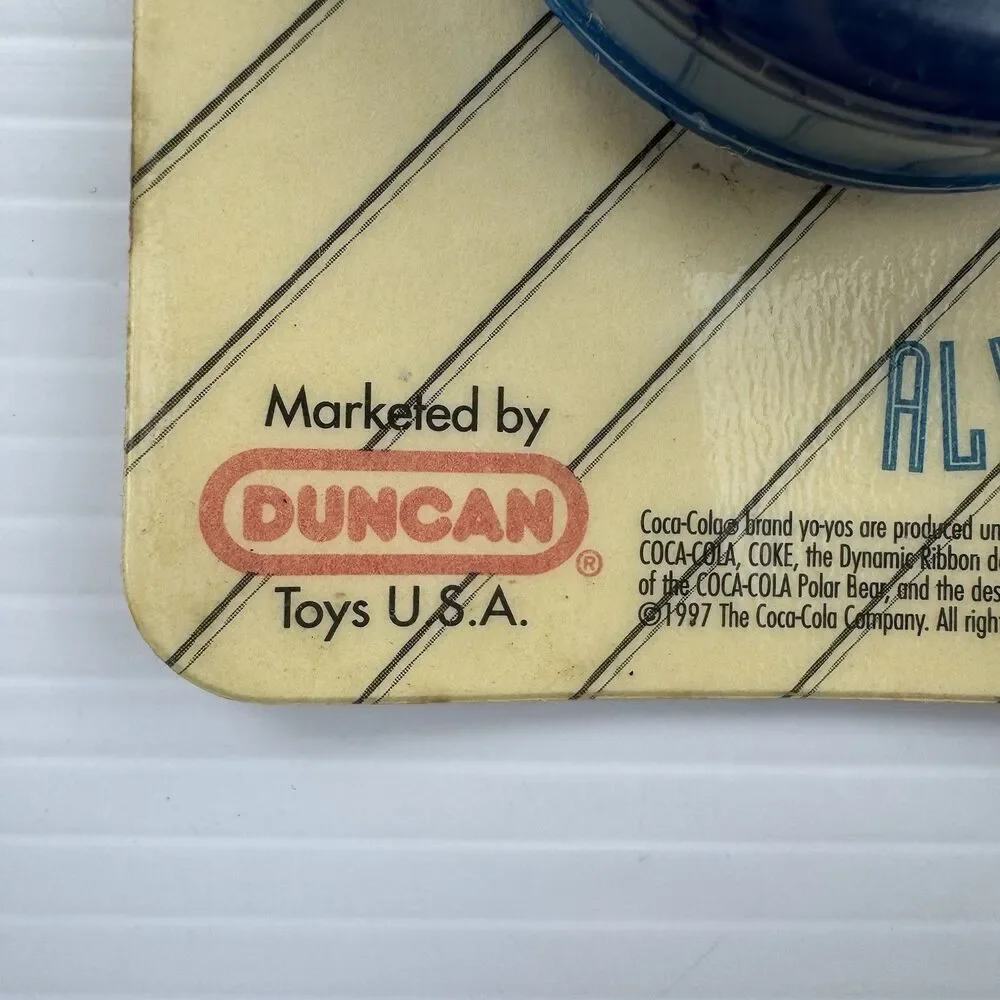 Vintage 1997 Coca Cola Duncan Yo Yo Polar Bear NOC Carded Promo Toy